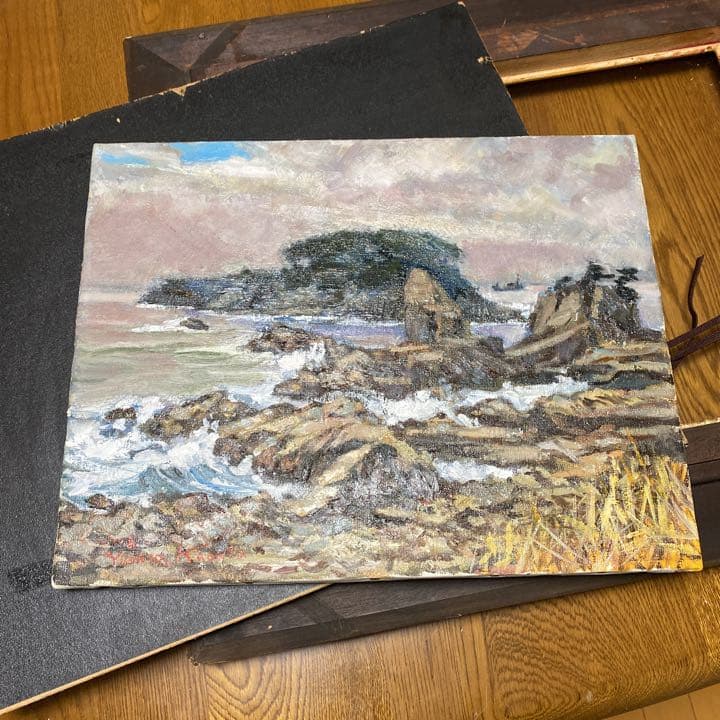 ■風景油彩　冬の海岸　‘75 Yoshio K
