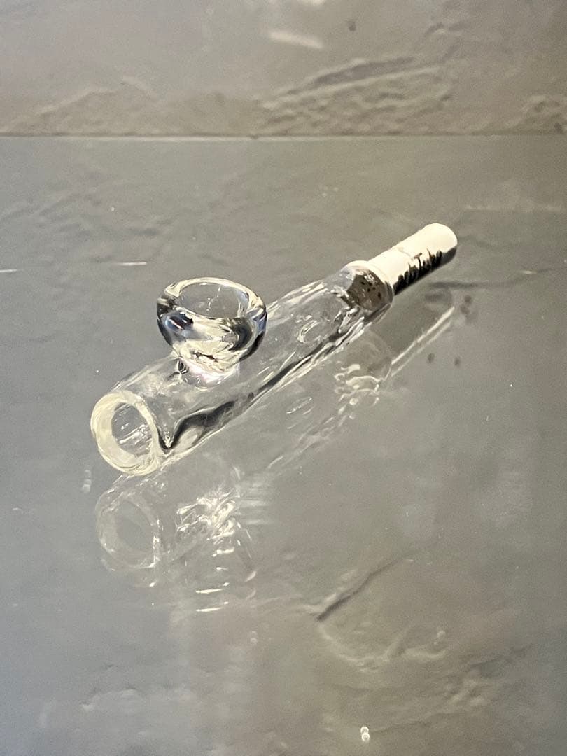 ギヤマン煙管 - 氷晶（ひょうしょう）ガラスパイプ 約7.5cm