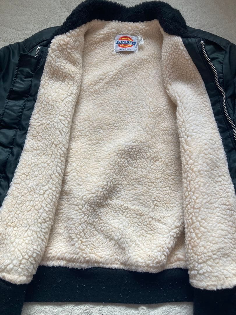 Dickies USA製 フライトジャケット ボアライナー ブラック 黒 XL