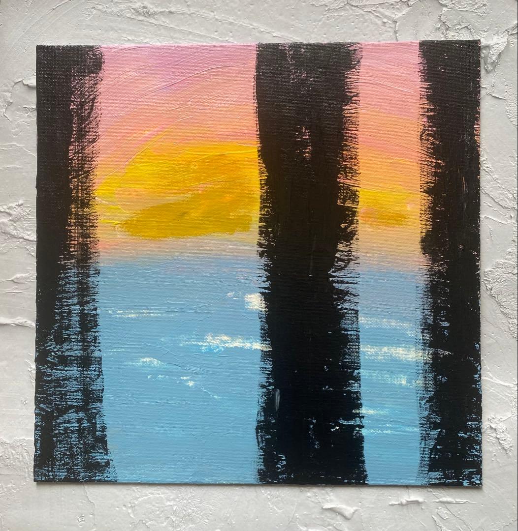 原画/抽象画/モダンアート/現代アート/アクリル画 BRIDGE sun