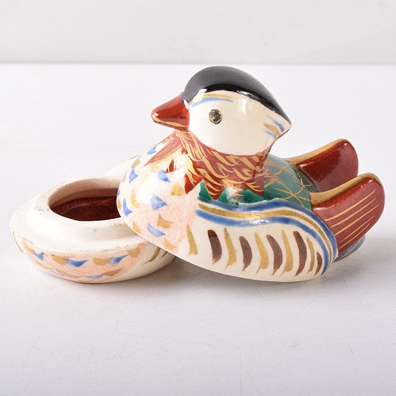茶道具 京焼 橋本喜泉造 色絵 鴛鴦 香合 共箱 V 7566 - メルカリ