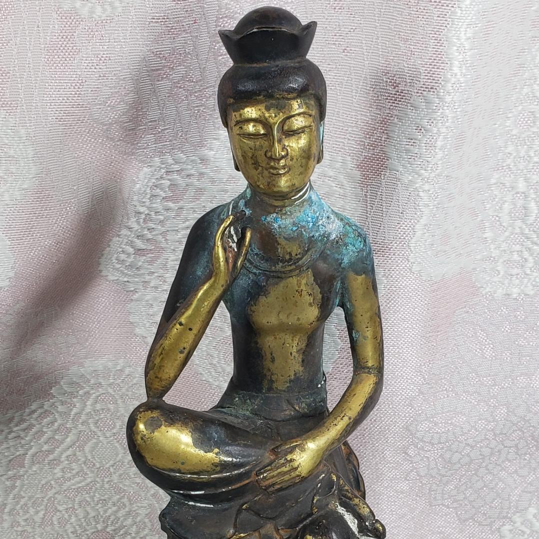 新羅仏】◇金銅半跏思惟像 仏像◇検）天平仏 飛鳥仏 高麗仏 百済仏