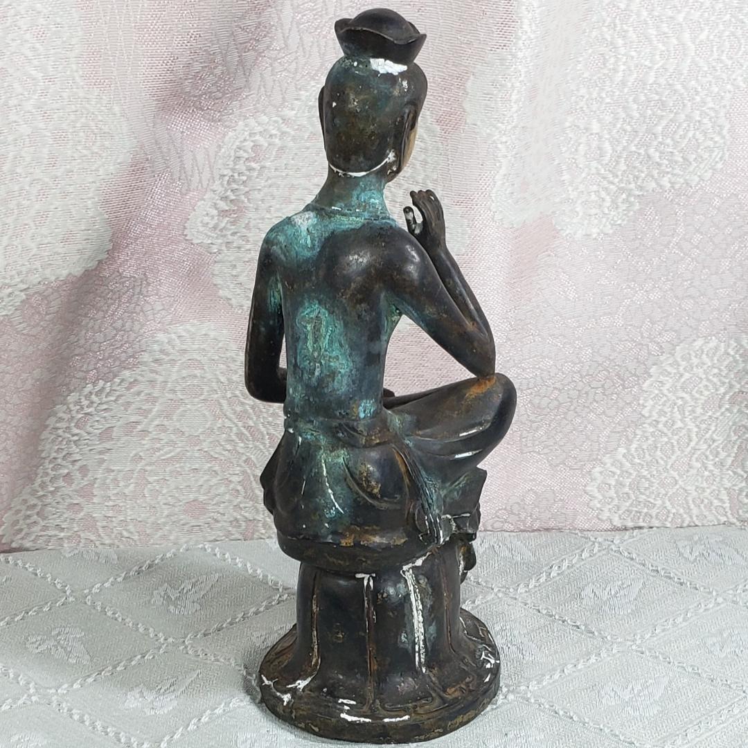 新羅仏】◇金銅半跏思惟像 仏像◇検）天平仏 飛鳥仏 高麗仏 百済仏