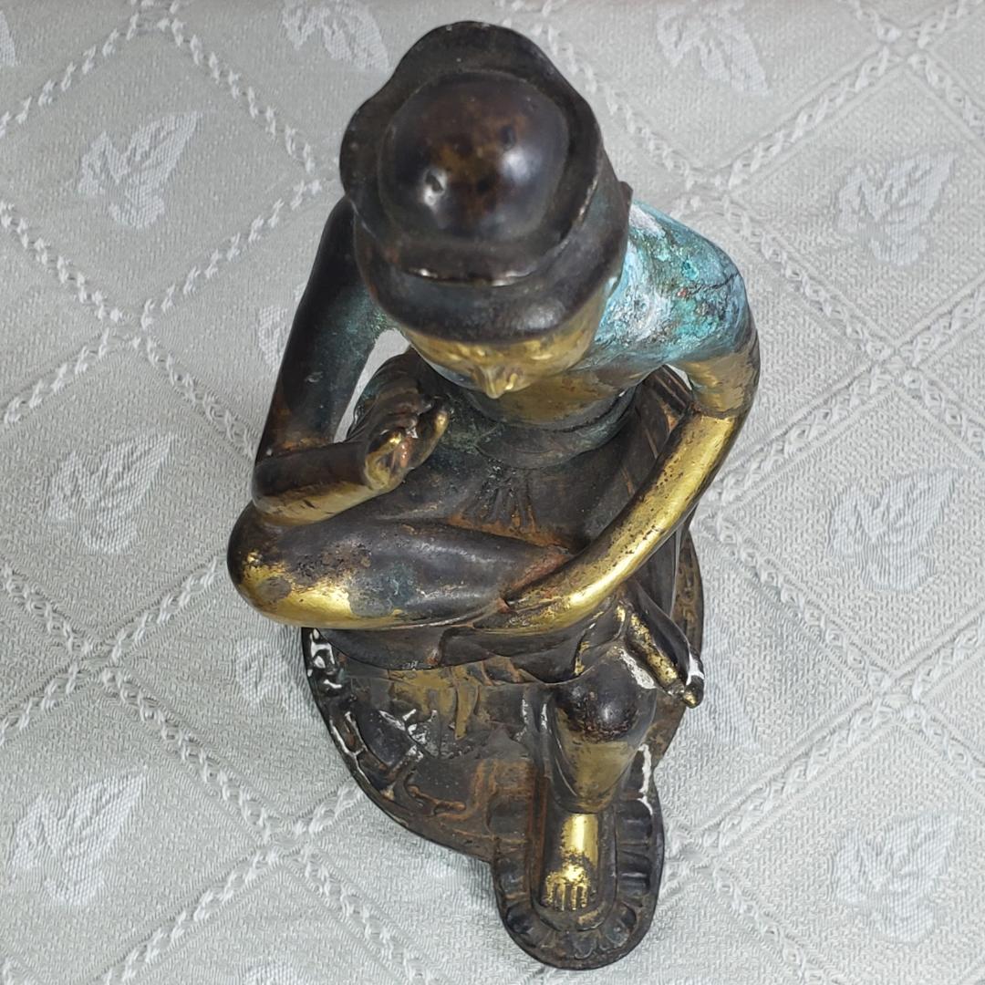 新羅仏】◇金銅半跏思惟像 仏像◇検）天平仏 飛鳥仏 高麗仏 百済仏