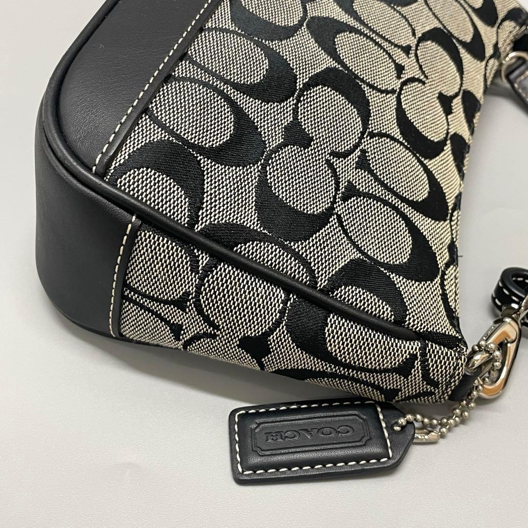 コーチ COACH 6094 美品 シグネチャー アクセサリーポーチ 黒