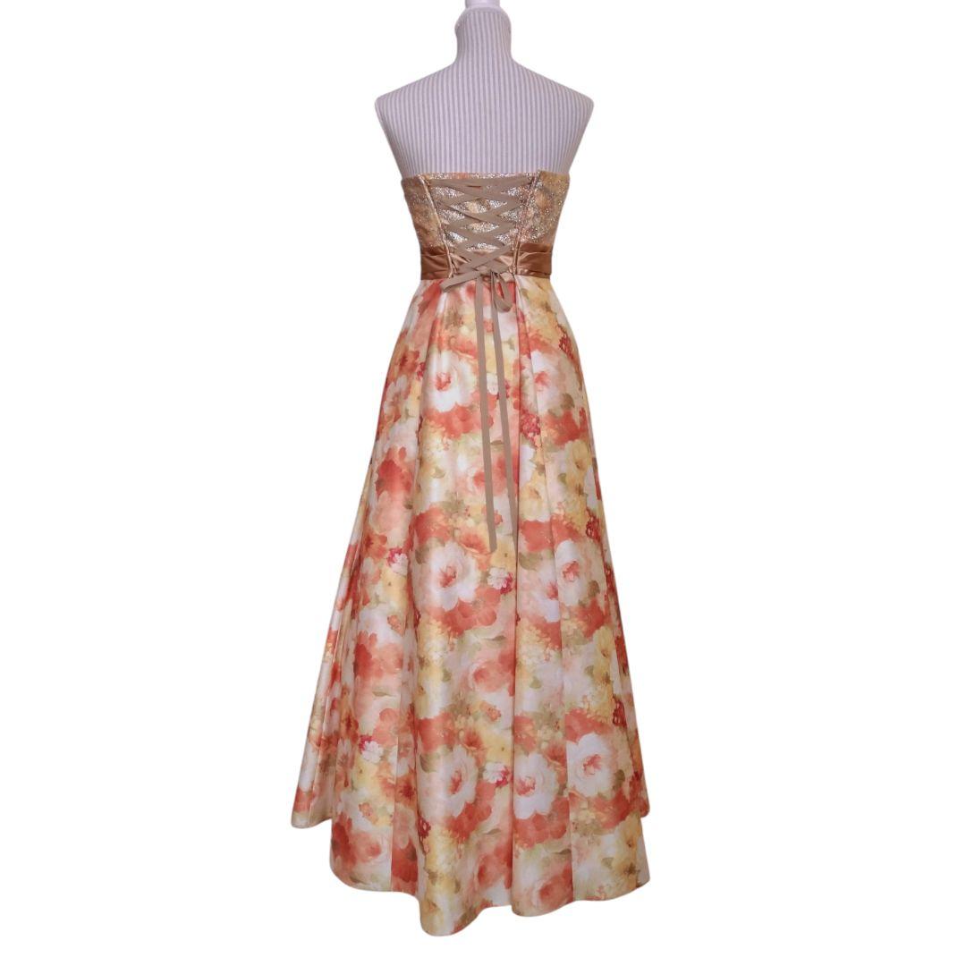 AIMER 花柄ストラップレスドレス