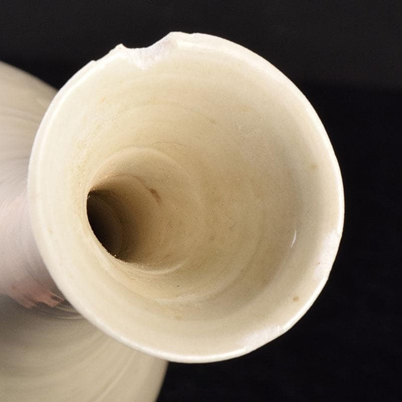 中国　徳化窯白磁　刻花文　玉壺春瓶　C　6899