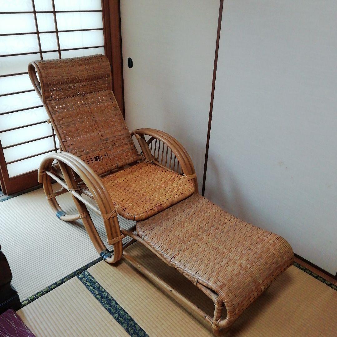 ラタン 籐編 リクライニング チェア ベッド ラタンチェア リクライニングチェア 折りたたみ 折りたたみベッド
