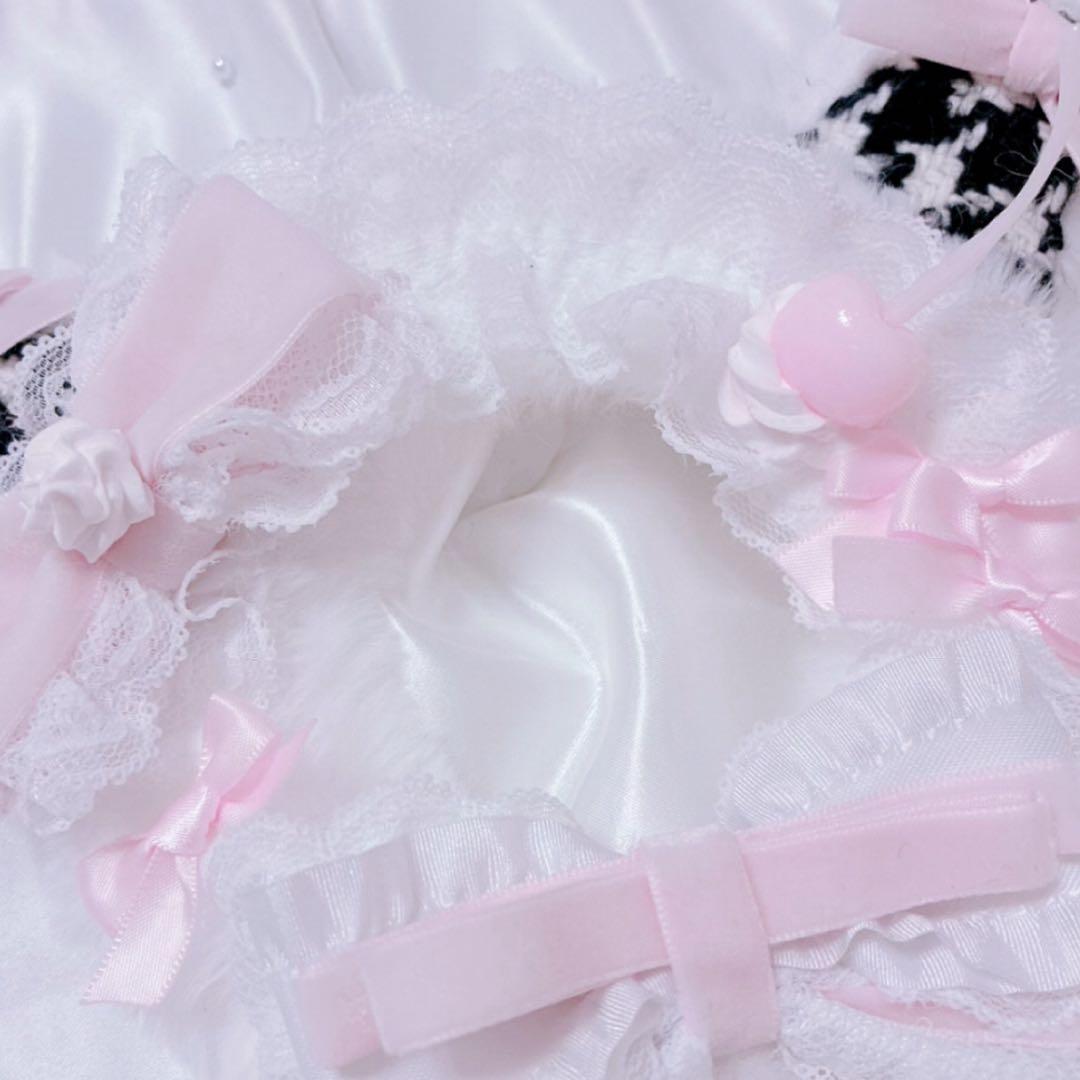 甘ロリホイップ千鳥柄×しろねこ】おすわりぬい服 16cm - メルカリ