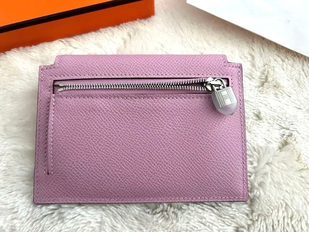 【お値下げ】エルメス ケース ケリーポケットコンパクト ピンク【箱付き】