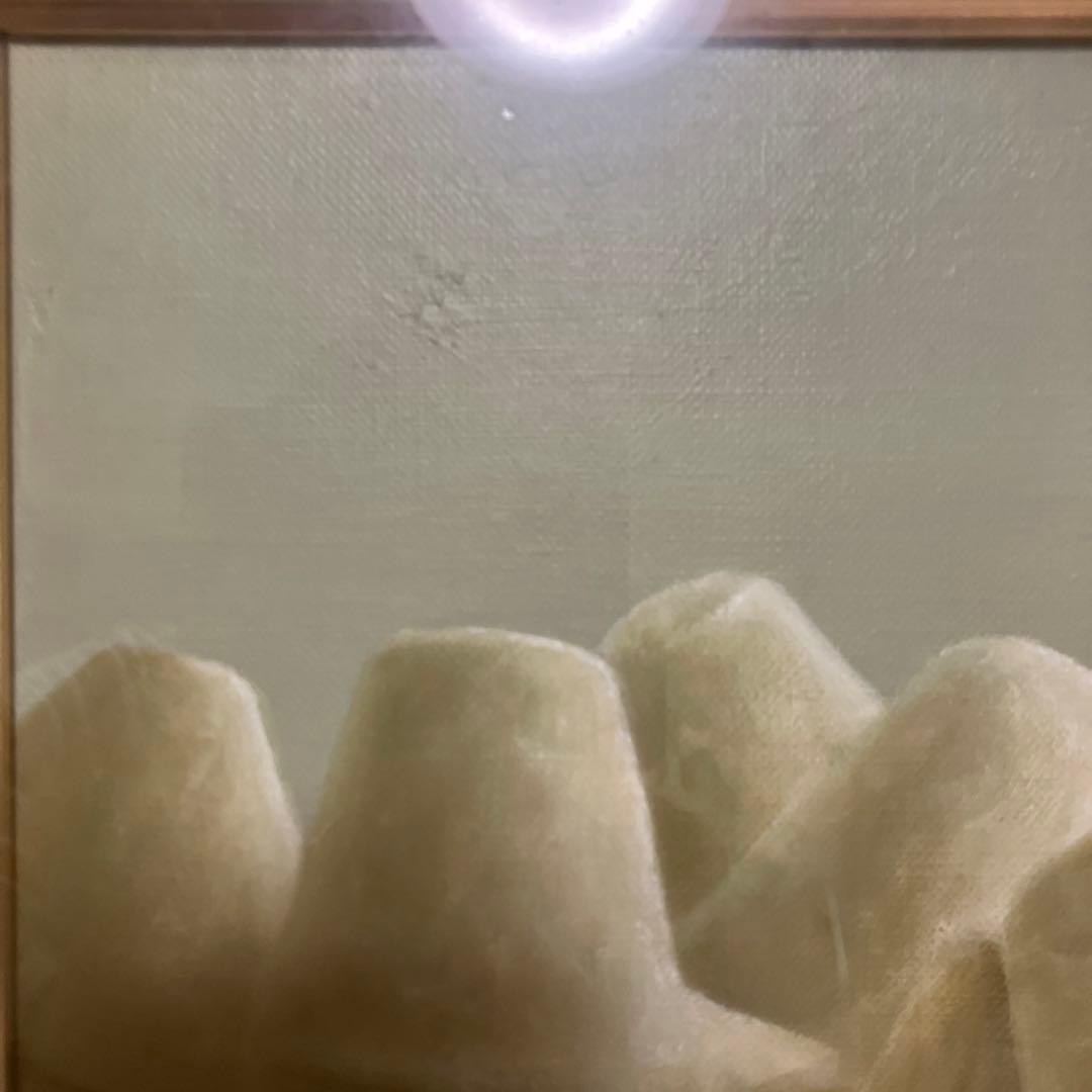 油絵　画家　尾崎文彦先生　原画　F6 額縁付き　タイトル『廻り道』