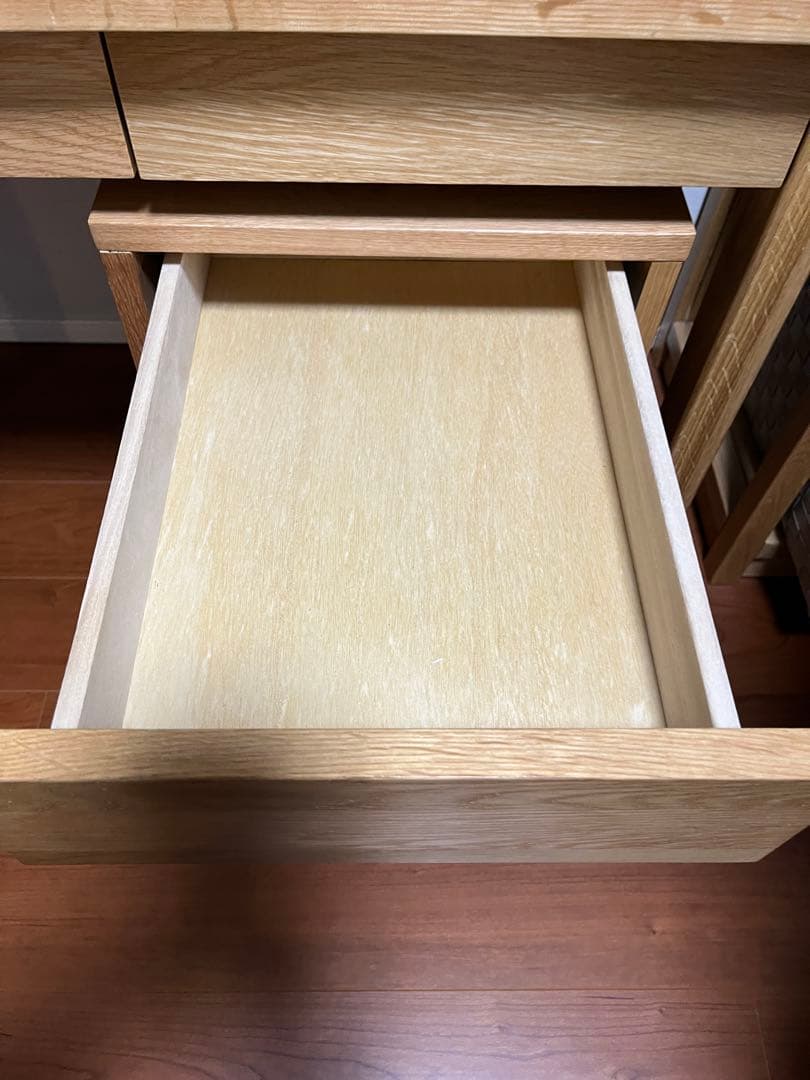 美品【無印良品！1.デスク、2.キャビネット、3.チェア - 3点セット】