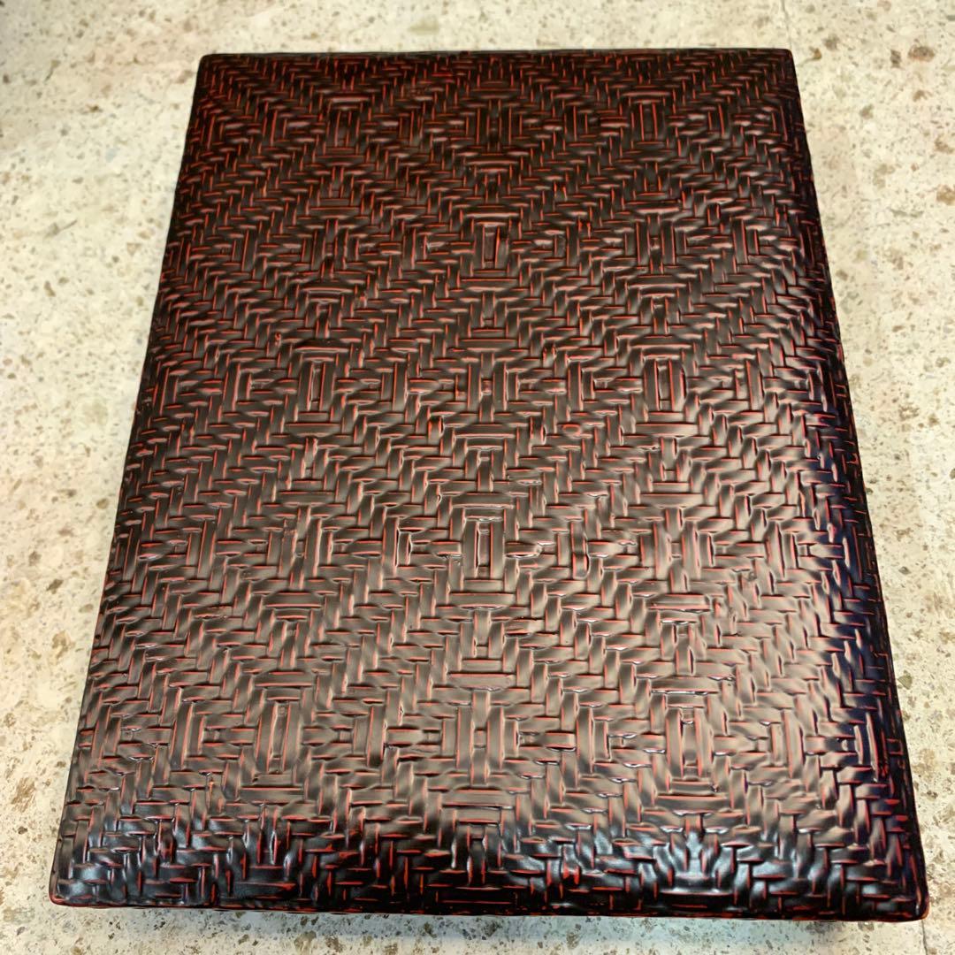 籃胎漆器 らんたい漆器 漆器 竹 文箱 硯箱 箱 レターボックス 小物入れ