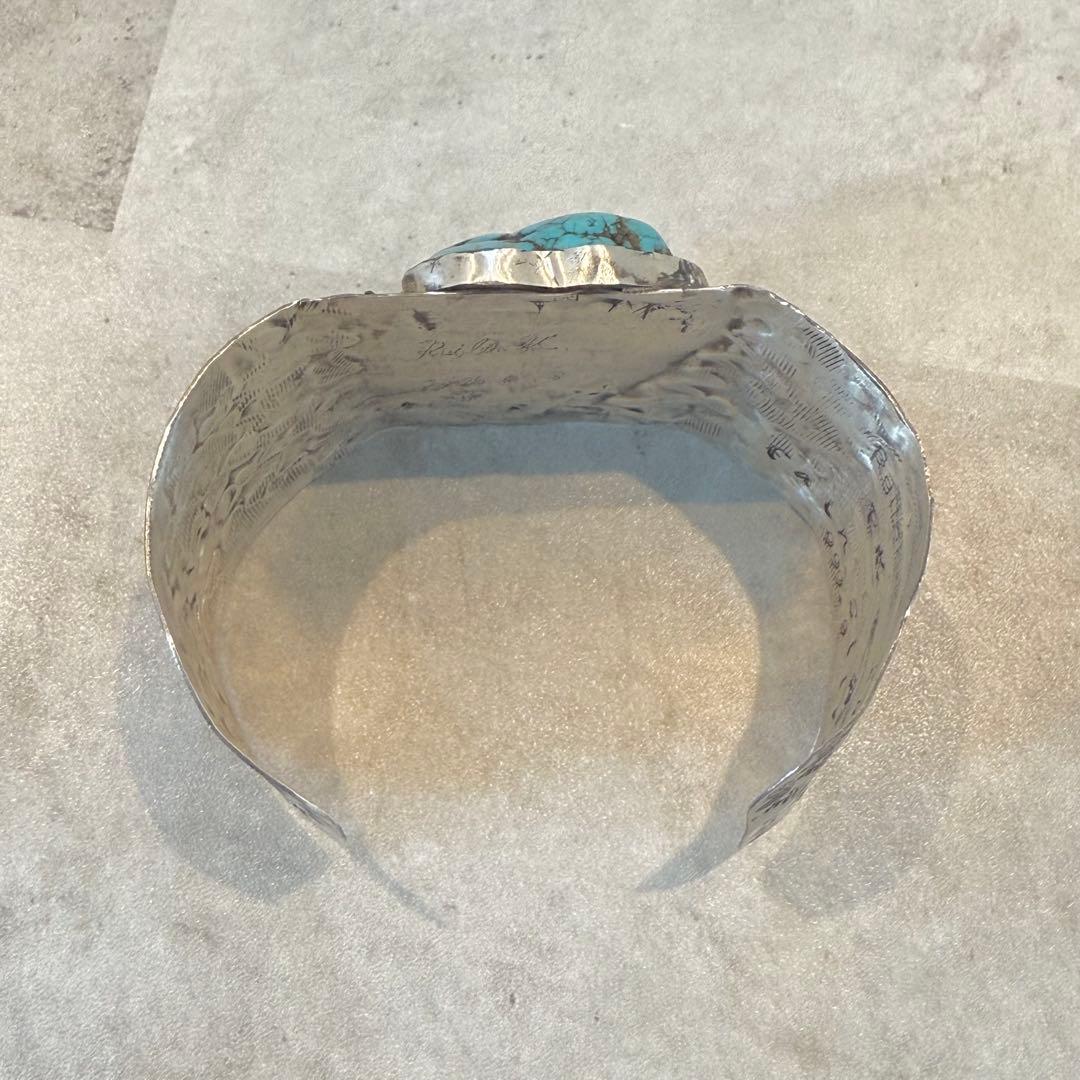 IndianJewelry ターコイズシルバーバングル fine silver