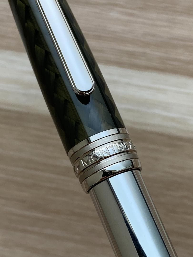 稀少 美品 モンブラン ソリテール カーボン スチール ボールペン 付属