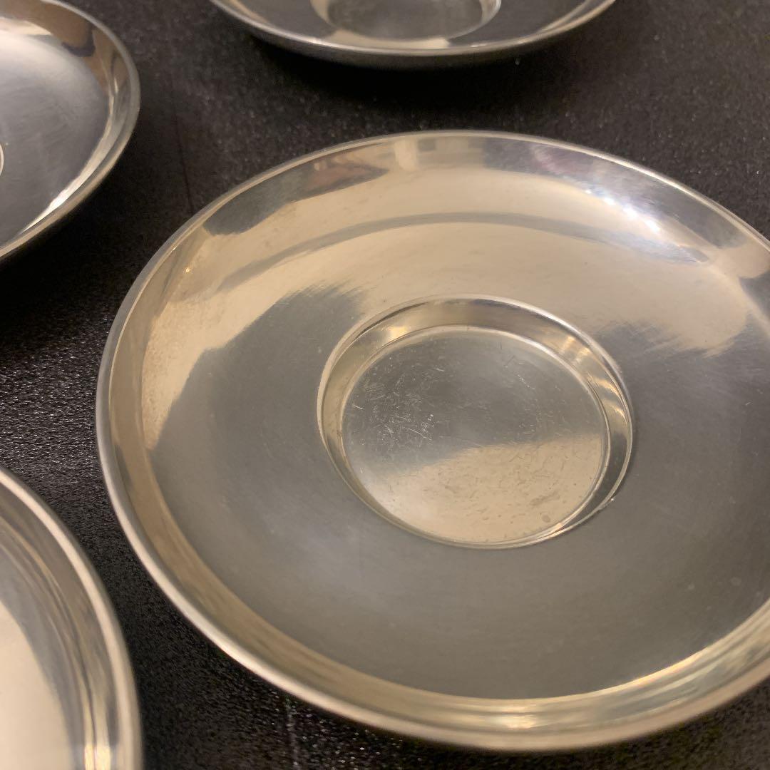 秦蔵六 純錫園式茶托 5客揃 煎茶道具 蔵苑造