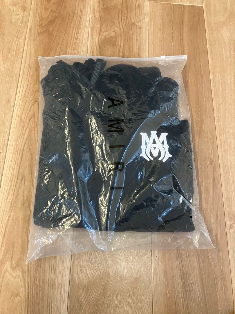 AMIRIアミリ MA コアロゴ フーディパーカー 黒 サイズL 新品