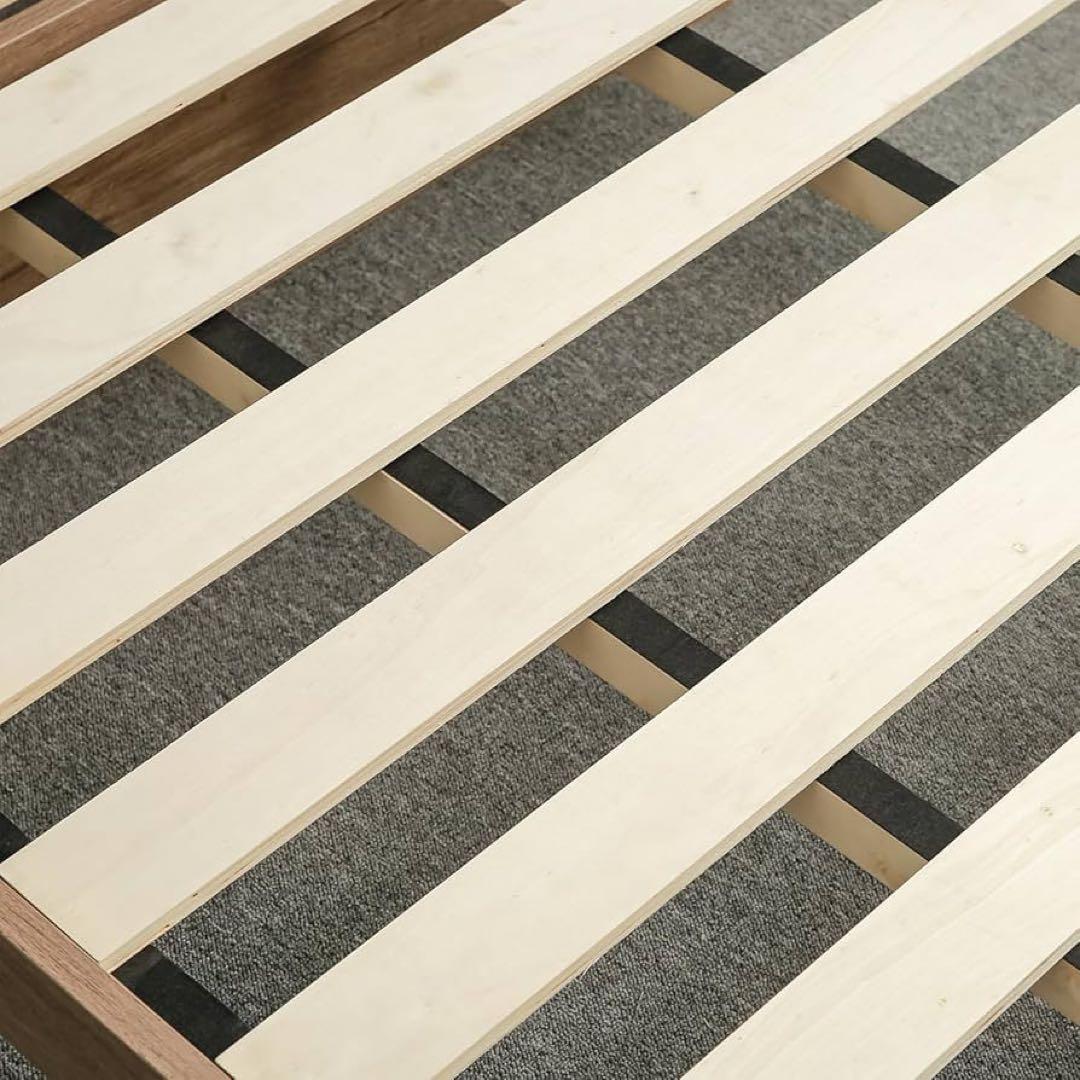 シングル 照明付き ベッドフレーム 収納空間 収納ベッド ナチュラル ブラック