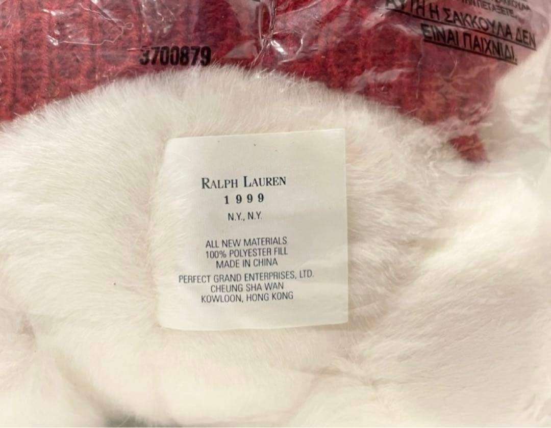 90s RALPH LAUREN POLO BEAR 雪の結晶 2000 テディ