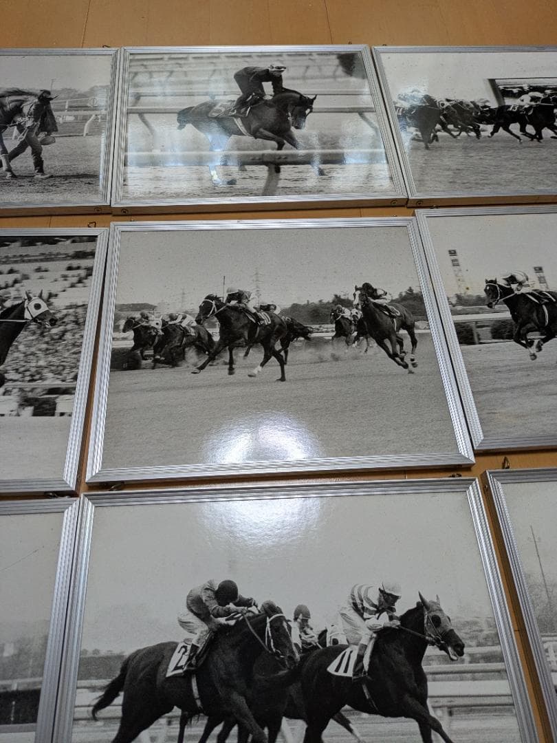フレーム入り昭和の競馬の貴重な写真 フレーム入り昭和の競馬の貴重