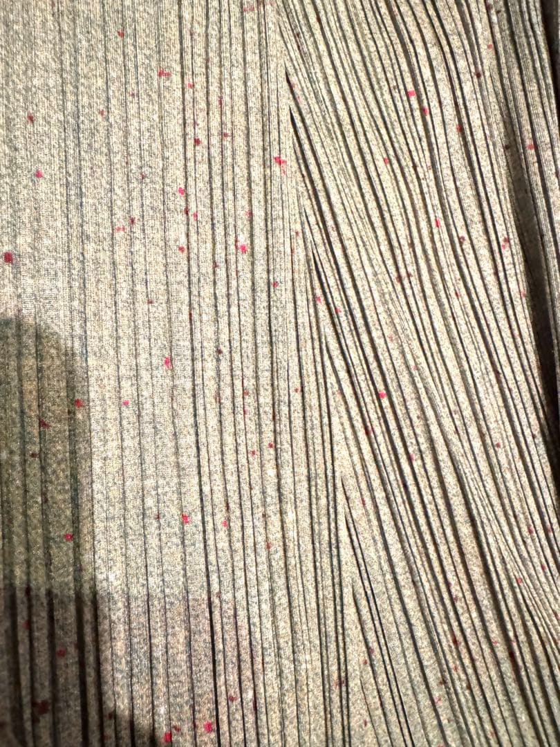 Issey Miyake プリーツプリーズ✨グリーン✖️オレンジドット　スカート