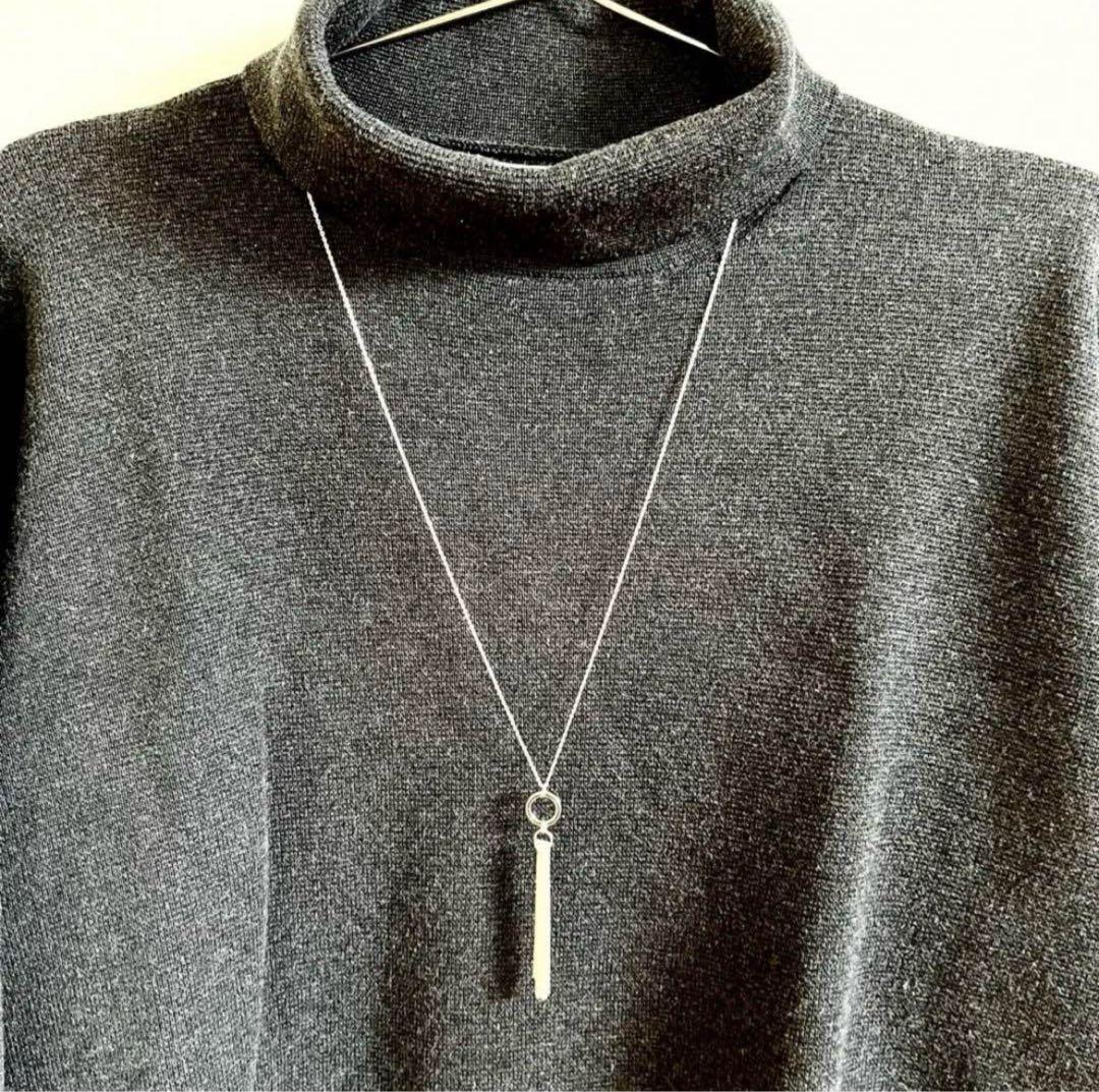 ハンドメイド】タッセル ネックレス シルバー925 ロング ハンドメイド