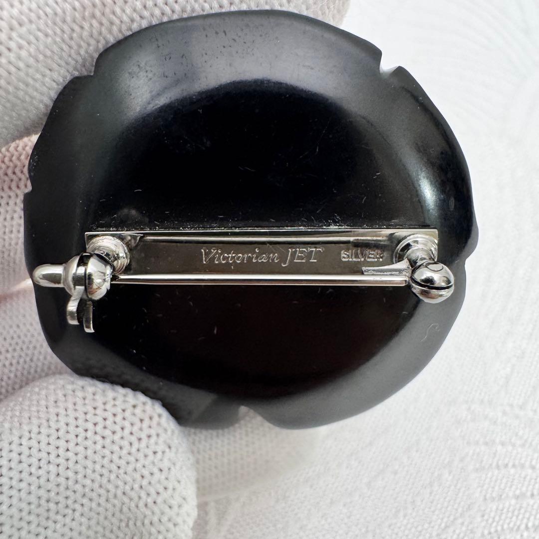 Victorian JET ブラック バラ ブローチ 天然 ジェットの通販はau PAY