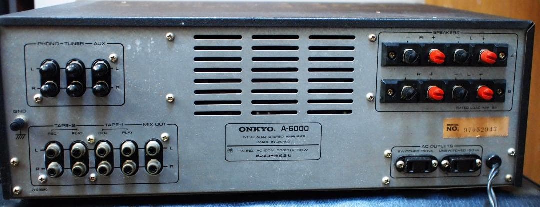 希少 ONKYO A-6000 インテグレーテッド ステレオアンプ 動作品