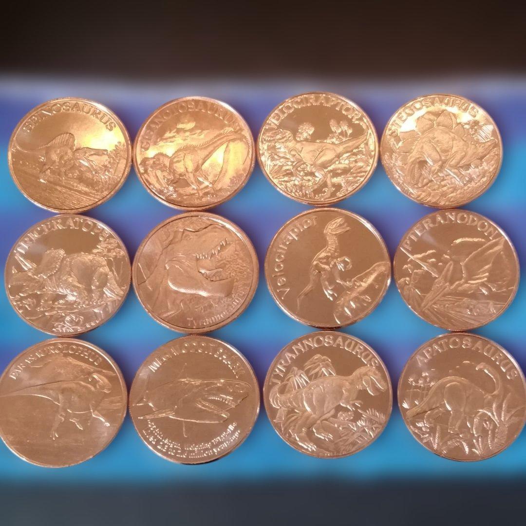 レア品 恐竜 銅貨 ラウンド 1オンス 純銅 レア品 恐竜 銅貨 ラウンド 1オンス 純銅コイン