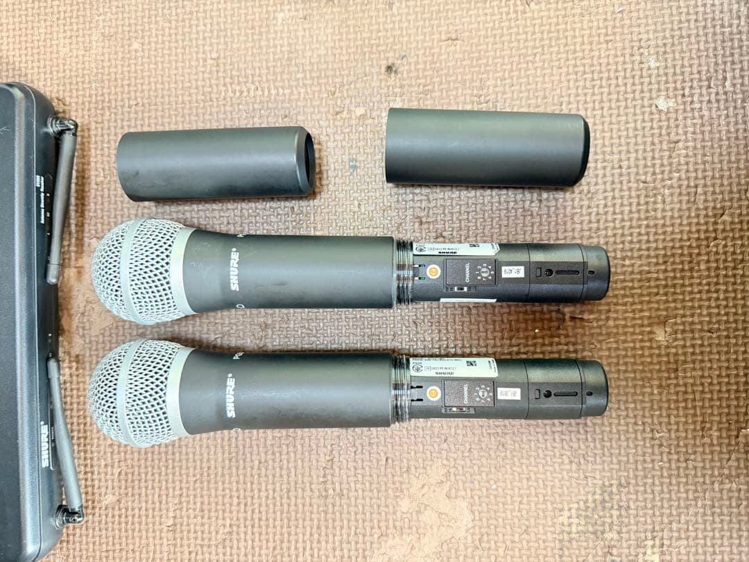 SHURE ダイナミックマイク 2本セット,動作確認済み。良い品。