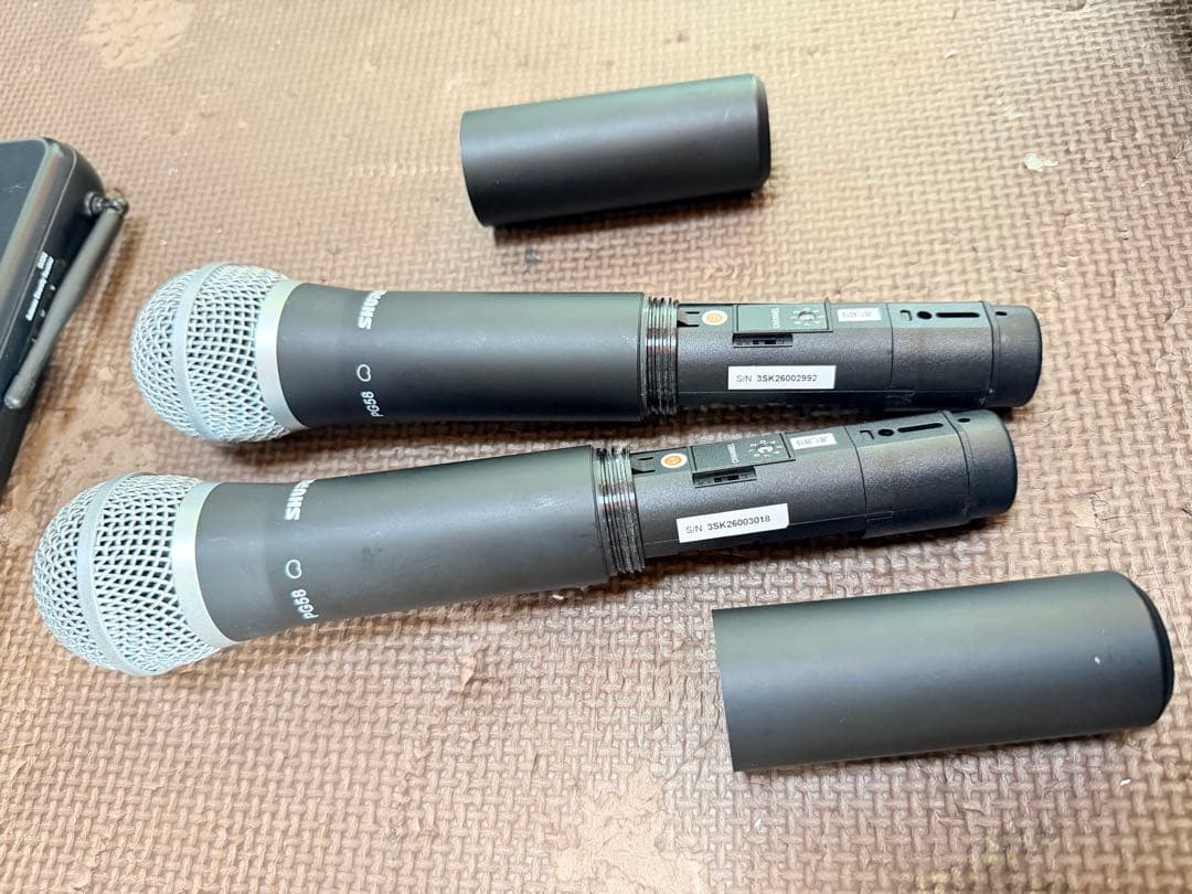 SHURE ダイナミックマイク 2本セット,動作確認済み。良い品。