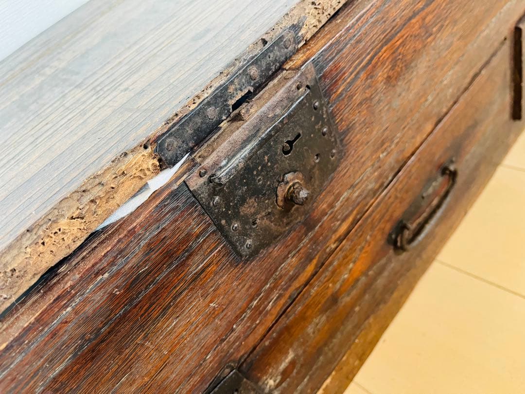 アンティーク 古い木味、テレビボード テレビ台 ドロワー サイドボード