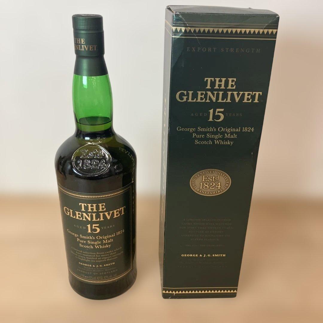 THE GLENLIVET 15 Year Old スコッチウイスキー1L The Glenlivet 15 Year Old Single Malt - Whiskey -Dons Liquors
