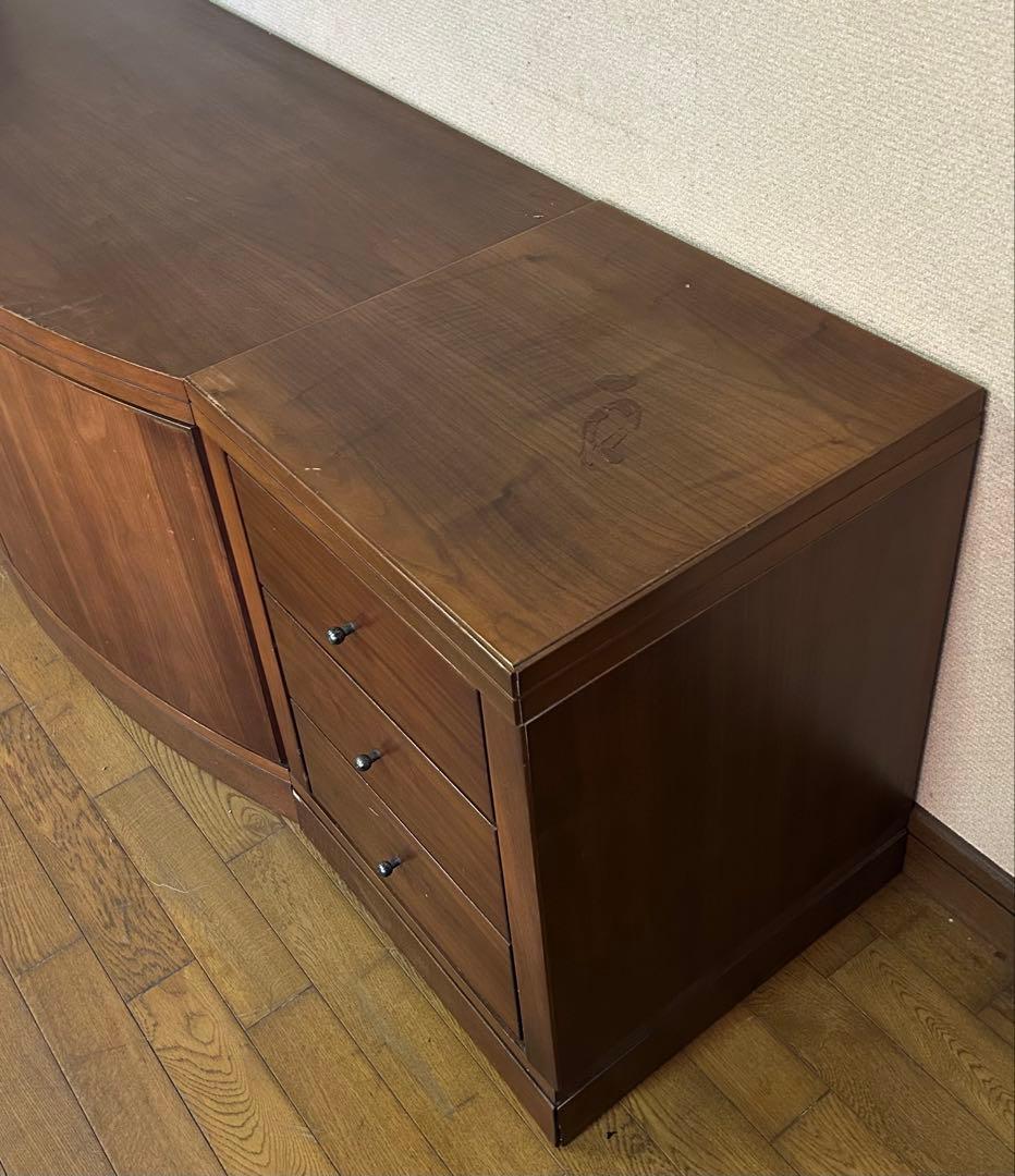 マルニ ウォールナット ダークブラウン キャビネット2本 中央部分は除く
