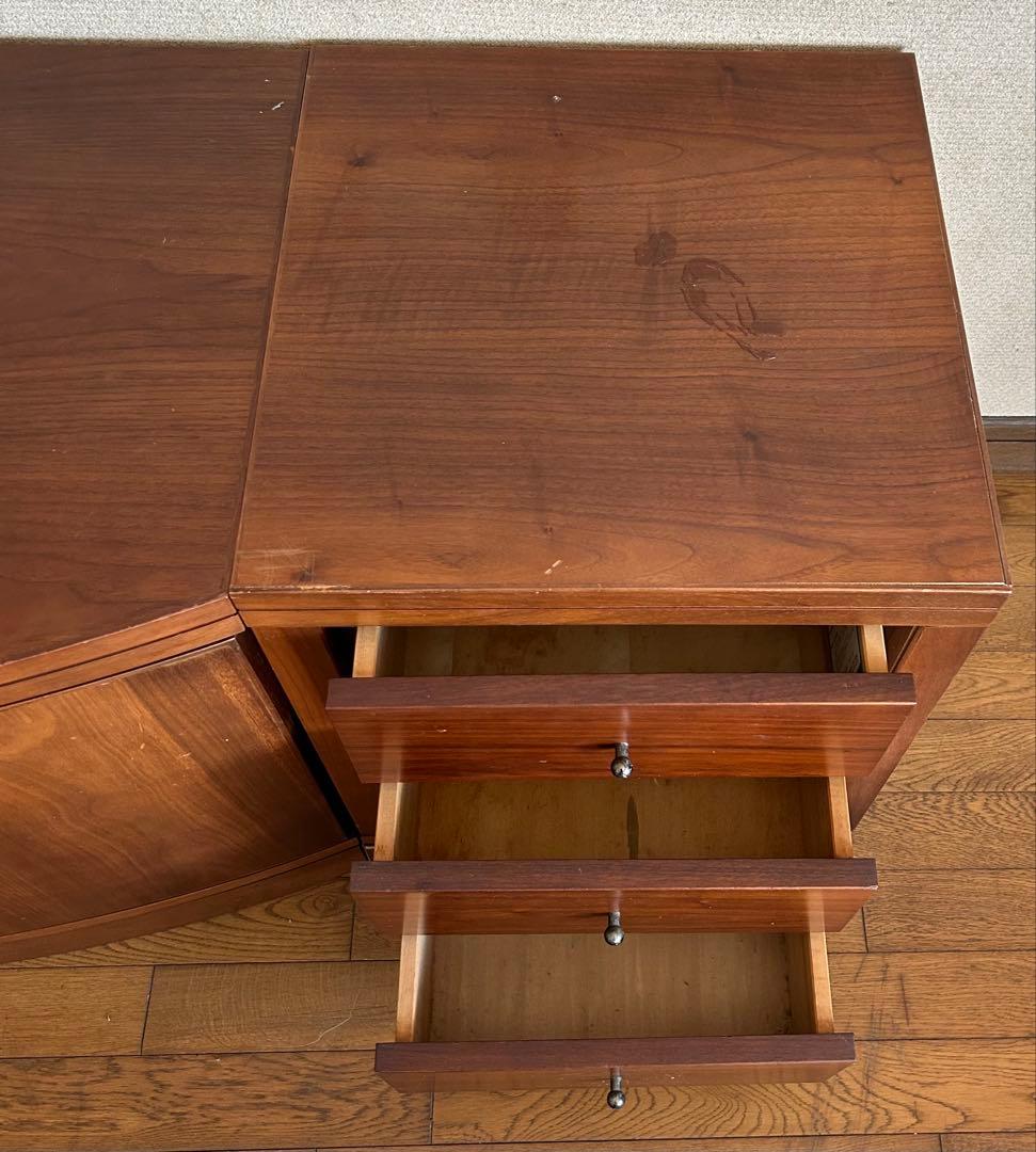 マルニ ウォールナット ダークブラウン キャビネット2本 中央部分は除く