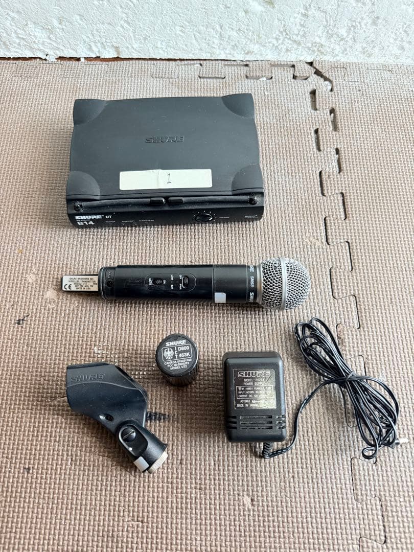 Shure ut4/ut2-Sm58 マイク、アメリカ製、動作確認済み。