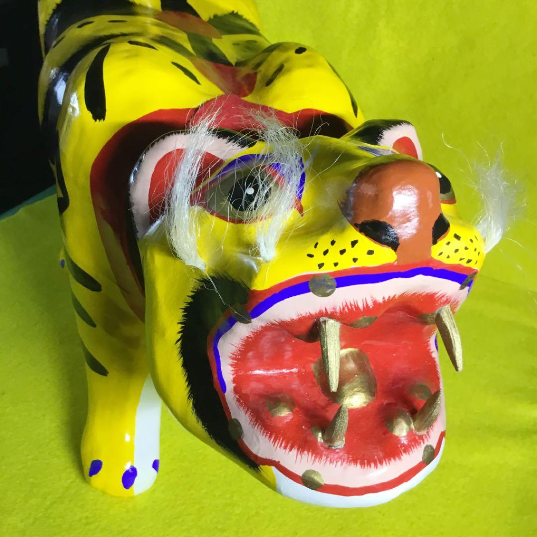 トップ 郷土玩具（島根県）出雲張子 【張り子の虎】〈特大〉（授産