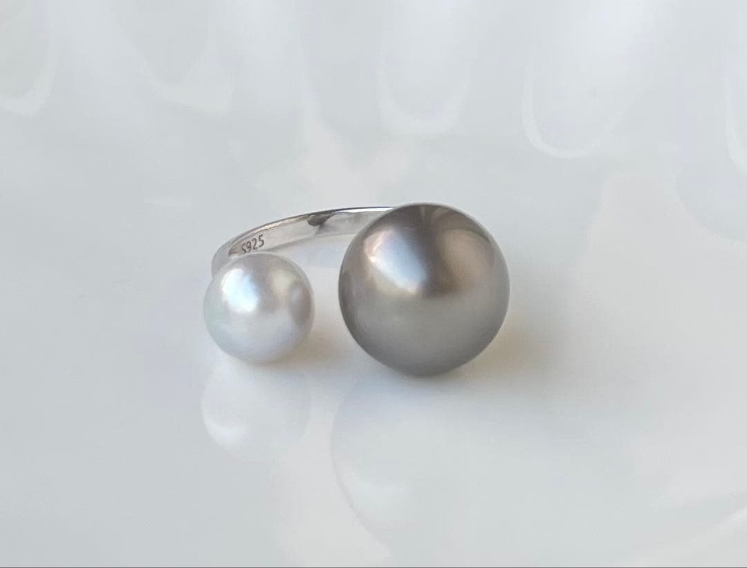 黒蝶真珠 南洋パール あこや真珠ブルー系 s925マット感 上品 ハイブランド