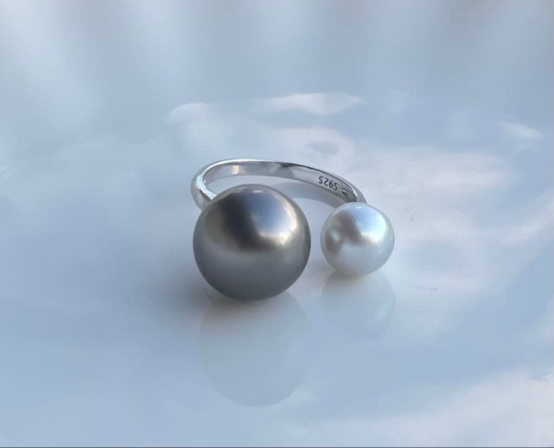 黒蝶真珠 南洋パール あこや真珠ブルー系 s925マット感 上品 ハイブランド
