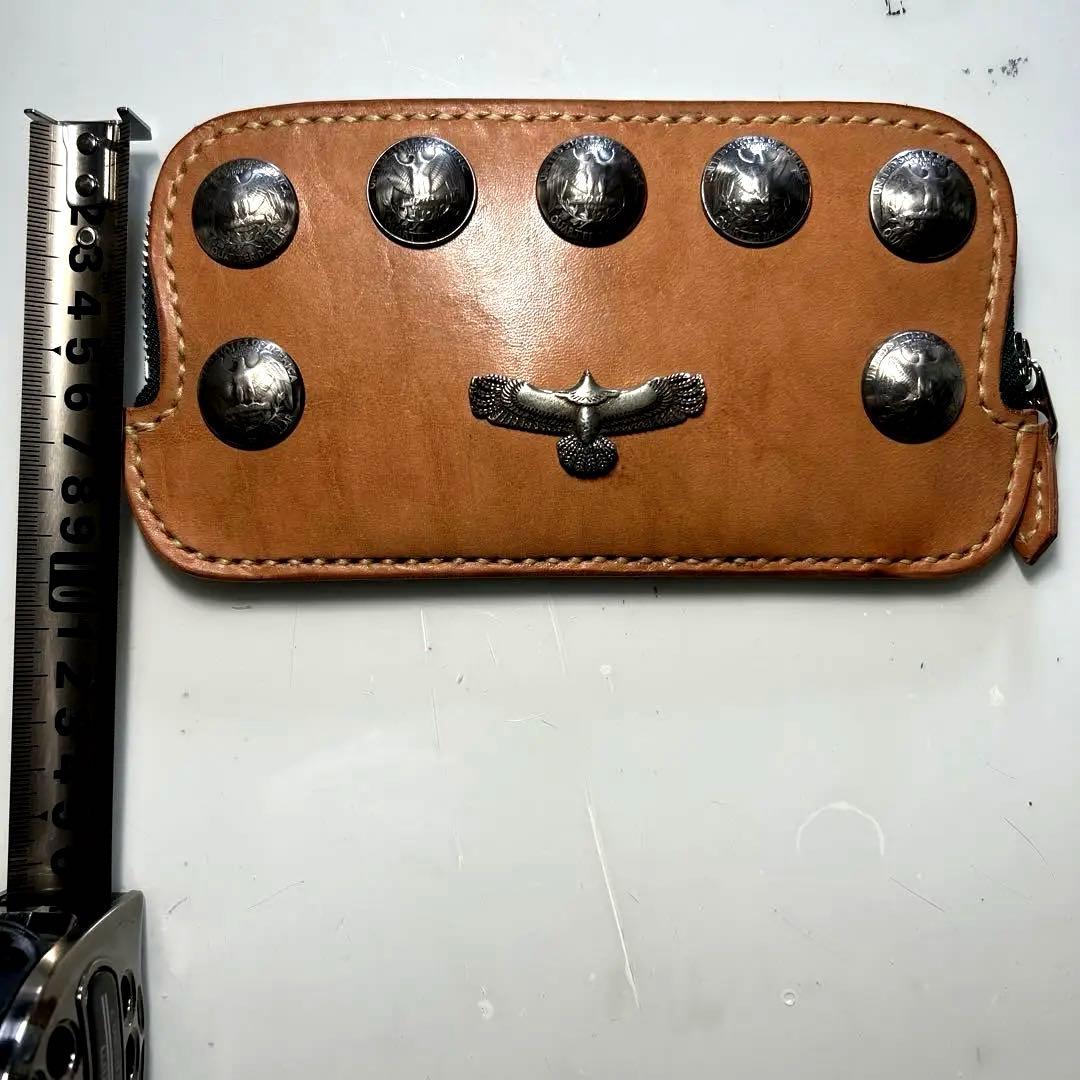 長財布ラウンドファスナーウォレットコンチョカスタム残り1点