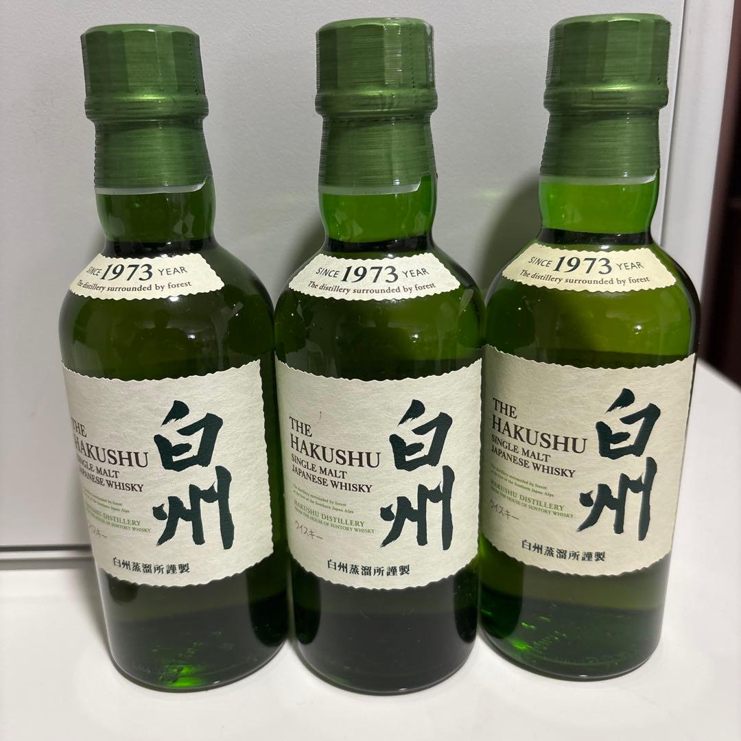 サントリーシングルモルトウイスキー 白州180ml 3本 サントリーシングルモルトウイスキー 白州 180ml瓶 商品情報（カロリー