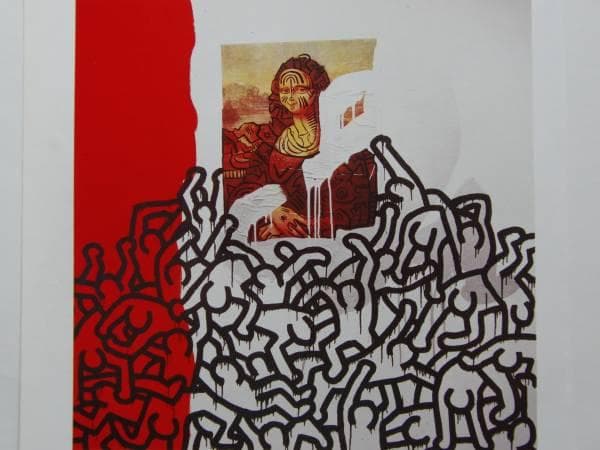 Keith Haring、No.170、希少画集画、新品額装付、状態良好