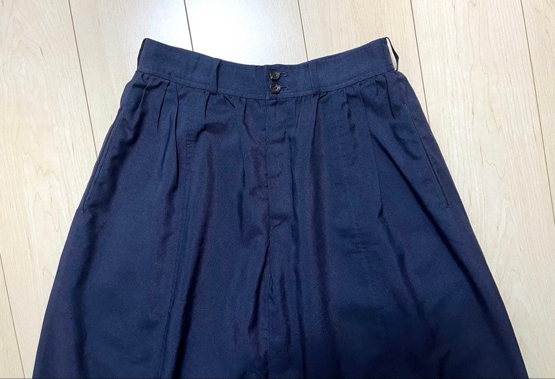 コムデギャルソンコムデギャルソン　サルエルパンツ　ネイビーSサイズ