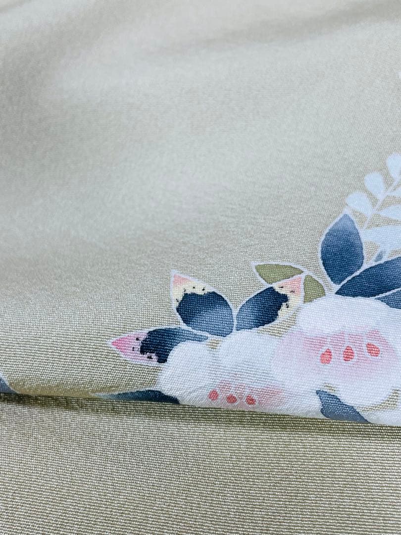 ビ*カ様 本場　加賀友禅　南克治　付下げ　反物　13.90m 濱ちりめん　パール