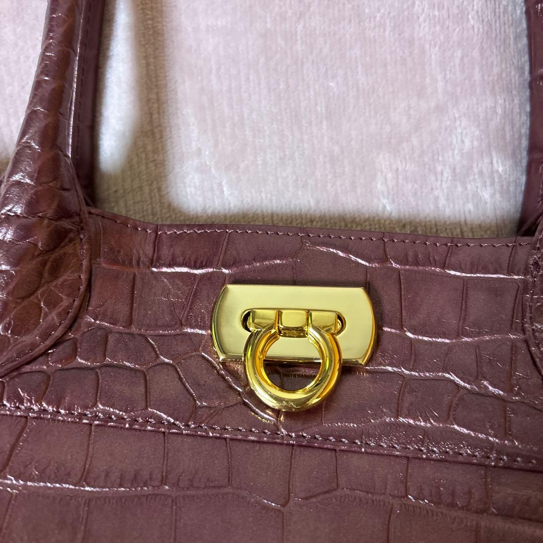 傳濱野クラッシーアーバントート　クロコ型押し　ミニ