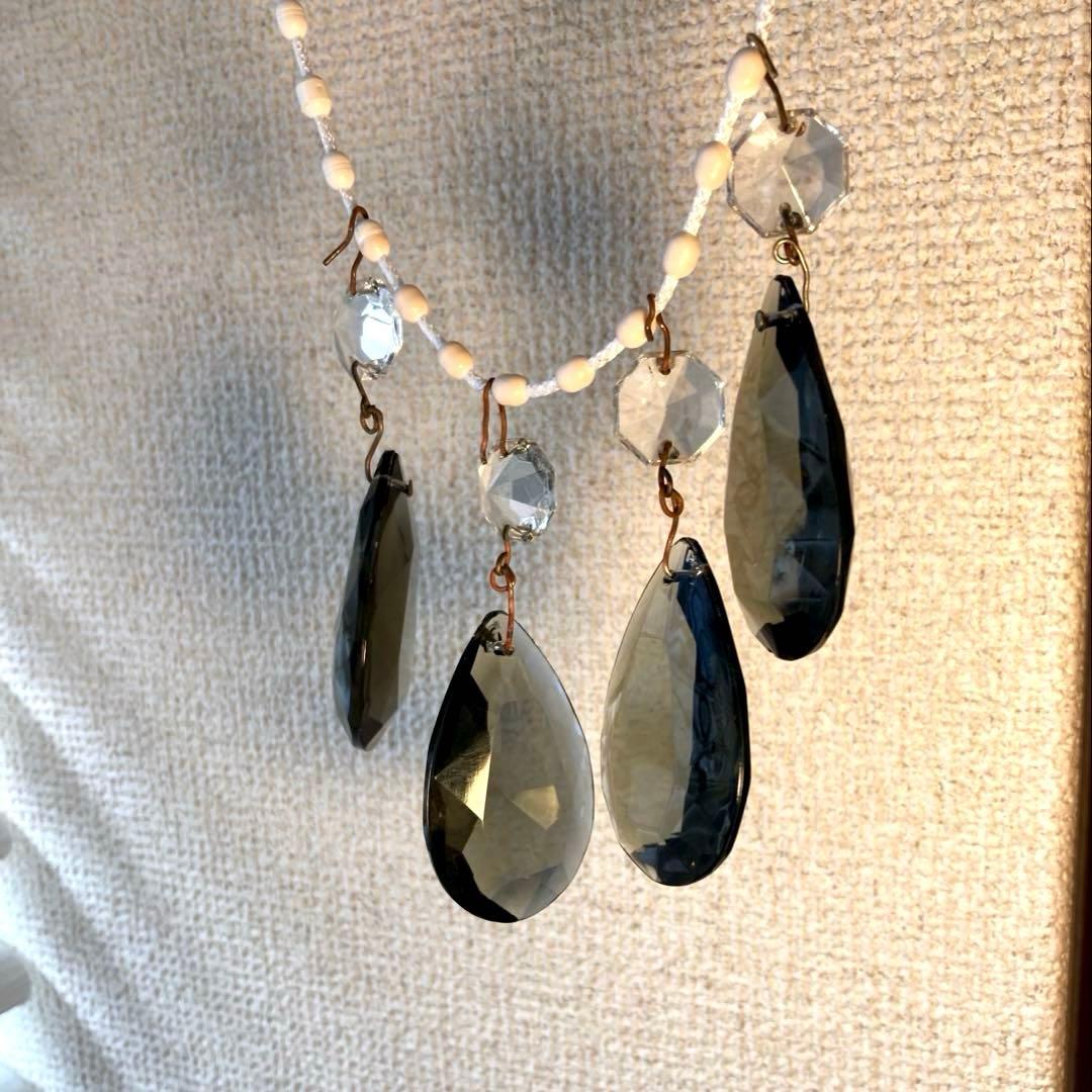 ウランガラス 【ブラックウラン】 1920年 シャンデリアドロップ フランス