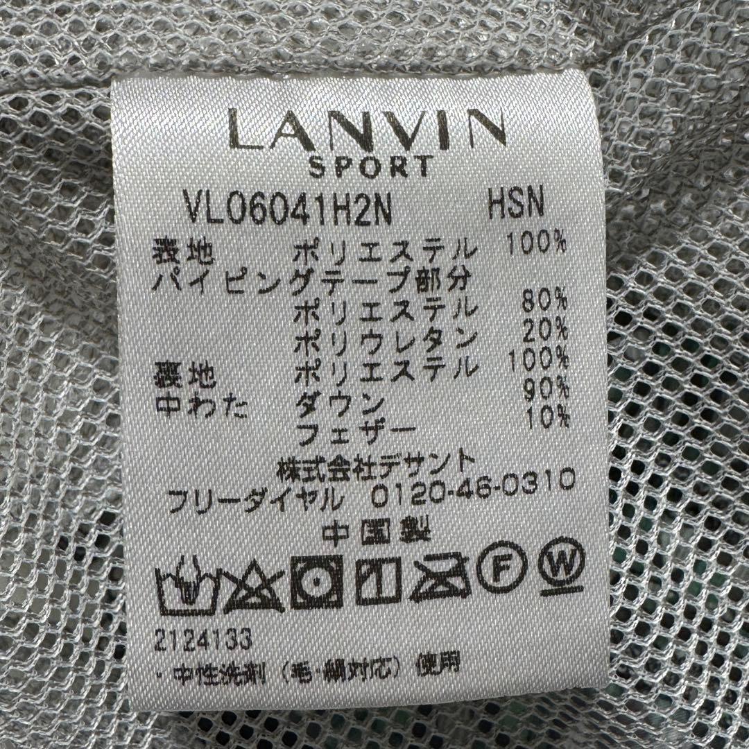 未使用級 ランバンスポール 総柄 フルジップ ダウンジャケット 薄手 ゴルフ