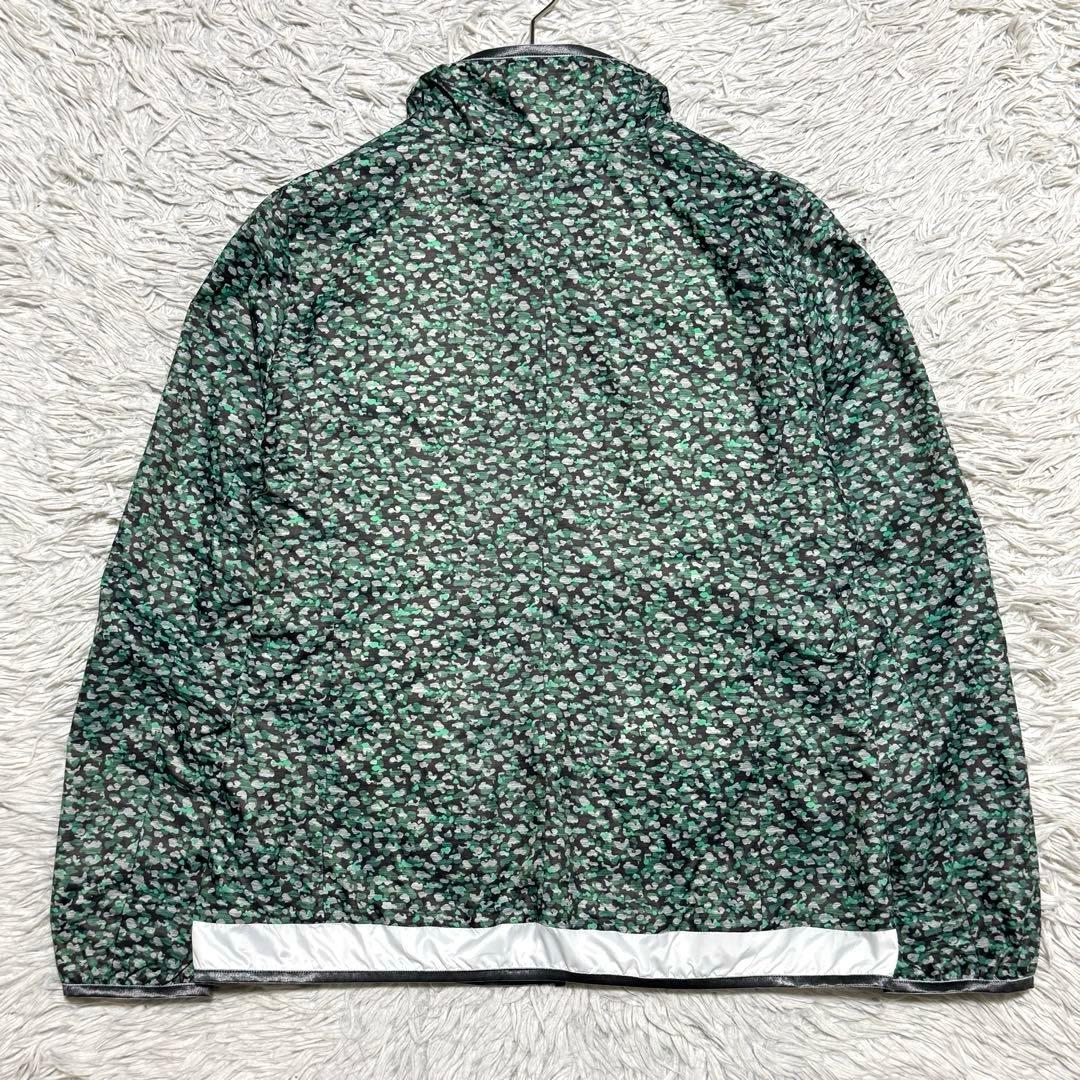 未使用級 ランバンスポール 総柄 フルジップ ダウンジャケット 薄手 ゴルフ