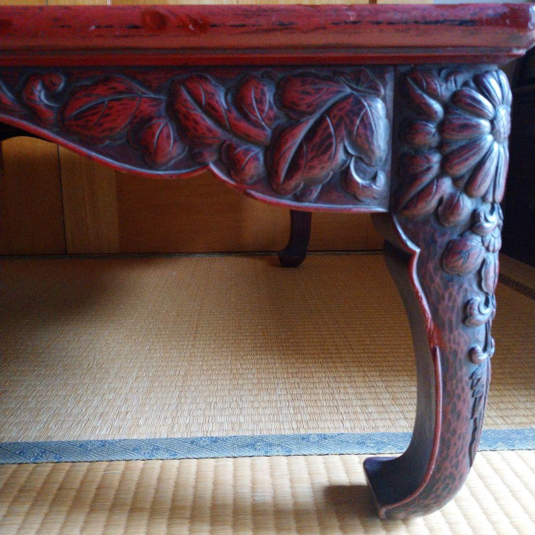 大特価‼️ 最終値下げ‼️ 引き取り限定‼️ 鎌倉彫り‼️ 座卓‼️ 正方形