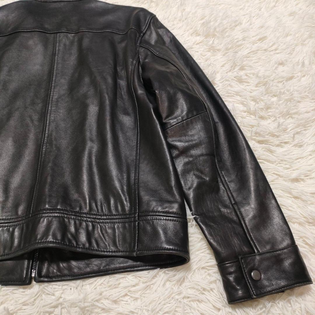 カルバンクライン シングルライダース 本革 革ジャン レザージャケット